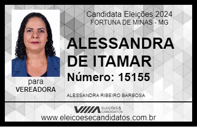 Candidato ALESSANDRA DE ITAMAR 2024 - FORTUNA DE MINAS - Eleições