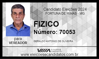 Candidato FIZICO 2024 - FORTUNA DE MINAS - Eleições