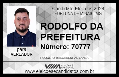 Candidato RODOLFO DA PREFEITURA 2024 - FORTUNA DE MINAS - Eleições