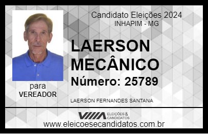 Candidato LAERSON MECÂNICO 2024 - INHAPIM - Eleições