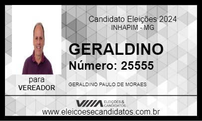 Candidato GERALDINO 2024 - INHAPIM - Eleições