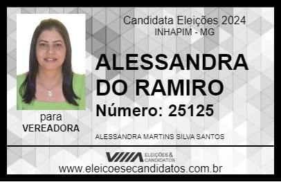 Candidato ALESSANDRA DO RAMIRO 2024 - INHAPIM - Eleições