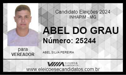 Candidato ABEL DO GRAU 2024 - INHAPIM - Eleições