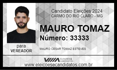 Candidato MAURO TOMAZ 2024 - CARMO DO RIO CLARO - Eleições