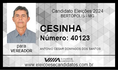 Candidato CESINHA 2024 - BERTÓPOLIS - Eleições