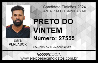 Candidato PRETO DO VINTEM 2024 - SANTA RITA DO SAPUCAÍ - Eleições