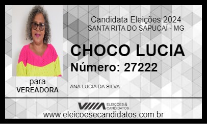 Candidato CHOCO LUCIA 2024 - SANTA RITA DO SAPUCAÍ - Eleições