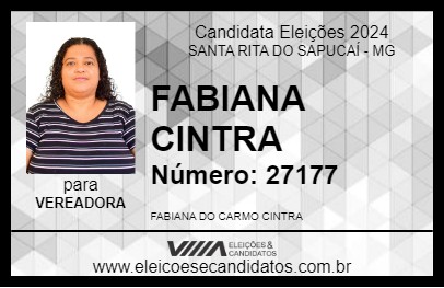 Candidato FABIANA CINTRA 2024 - SANTA RITA DO SAPUCAÍ - Eleições