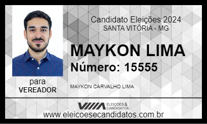 Candidato MAYKON LIMA 2024 - SANTA VITÓRIA - Eleições