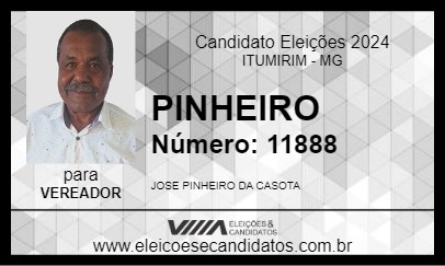 Candidato PINHEIRO 2024 - ITUMIRIM - Eleições