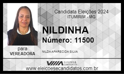 Candidato NILDINHA 2024 - ITUMIRIM - Eleições