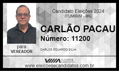 Candidato CARLÃO PACAU 2024 - ITUMIRIM - Eleições