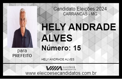 Candidato HELY ANDRADE ALVES 2024 - CARRANCAS - Eleições