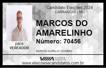 Candidato MARCOS DO AMARELINHO 2024 - CARRANCAS - Eleições