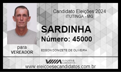 Candidato SARDINHA 2024 - ITUTINGA - Eleições