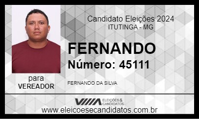 Candidato FERNANDO 2024 - ITUTINGA - Eleições