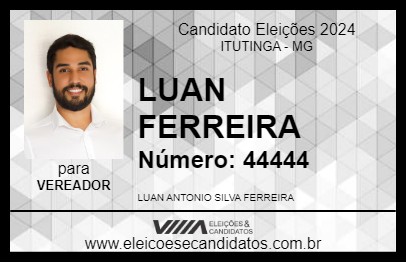 Candidato LUAN FERREIRA 2024 - ITUTINGA - Eleições