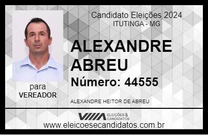 Candidato ALEXANDRE ABREU 2024 - ITUTINGA - Eleições