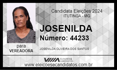 Candidato JOSENILDA 2024 - ITUTINGA - Eleições