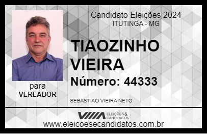 Candidato TIAOZINHO VIEIRA 2024 - ITUTINGA - Eleições