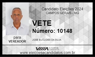 Candidato VETE 2024 - CAMPOS GERAIS - Eleições