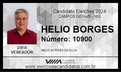 Candidato HELIO BORGES 2024 - CAMPOS GERAIS - Eleições