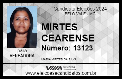 Candidato MIRTES CEARENSE 2024 - BELO VALE - Eleições