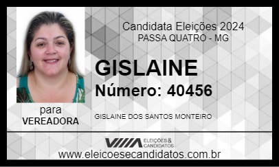 Candidato GISLAINE 2024 - PASSA QUATRO - Eleições