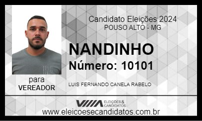 Candidato NANDINHO 2024 - POUSO ALTO - Eleições