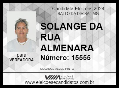 Candidato SOLANGE DA RUA ALMENARA 2024 - SALTO DA DIVISA - Eleições