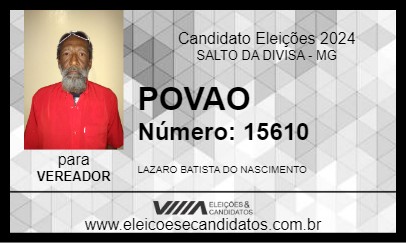 Candidato POVAO 2024 - SALTO DA DIVISA - Eleições