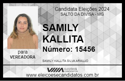 Candidato SAMILY KALLITA 2024 - SALTO DA DIVISA - Eleições