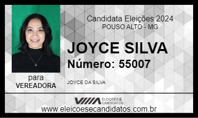 Candidato JOYCE SILVA 2024 - POUSO ALTO - Eleições