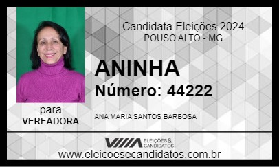 Candidato ANINHA 2024 - POUSO ALTO - Eleições