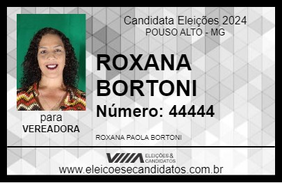 Candidato ROXANA BORTONI 2024 - POUSO ALTO - Eleições