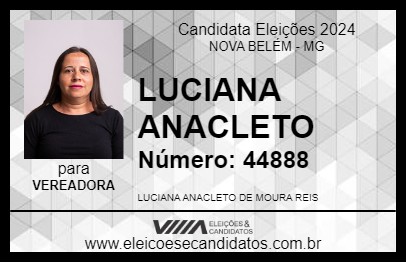 Candidato LUCIANA ANACLETO 2024 - NOVA BELÉM - Eleições