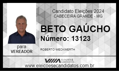 Candidato BETO GAÚCHO  2024 - CABECEIRA GRANDE - Eleições