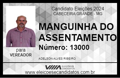 Candidato MANGUINHA DO ASSENTAMENTO  2024 - CABECEIRA GRANDE - Eleições