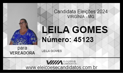 Candidato LEILA GOMES 2024 - VIRGÍNIA - Eleições