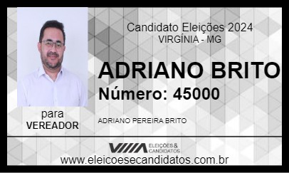 Candidato ADRIANO BRITO 2024 - VIRGÍNIA - Eleições