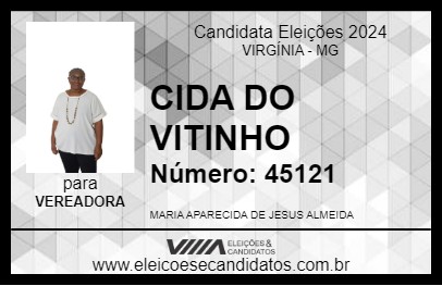 Candidato CIDA DO VITINHO 2024 - VIRGÍNIA - Eleições