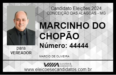 Candidato MARCINHO DO CHOPÃO 2024 - CONCEIÇÃO DAS ALAGOAS - Eleições