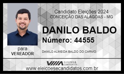 Candidato DANILO BALDO 2024 - CONCEIÇÃO DAS ALAGOAS - Eleições