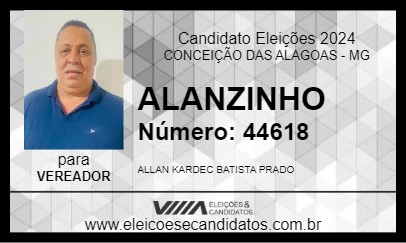 Candidato ALANZINHO 2024 - CONCEIÇÃO DAS ALAGOAS - Eleições