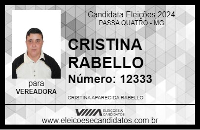 Candidato CRISTINA RABELLO 2024 - PASSA QUATRO - Eleições