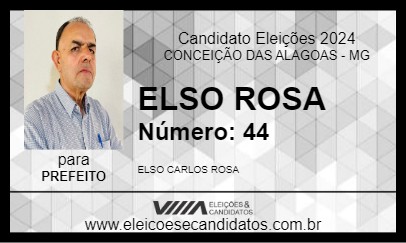 Candidato ELSO ROSA 2024 - CONCEIÇÃO DAS ALAGOAS - Eleições