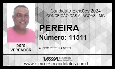 Candidato PEREIRA 2024 - CONCEIÇÃO DAS ALAGOAS - Eleições