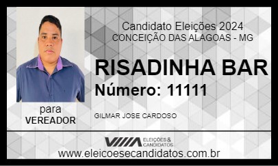 Candidato RISADINHA BAR 2024 - CONCEIÇÃO DAS ALAGOAS - Eleições