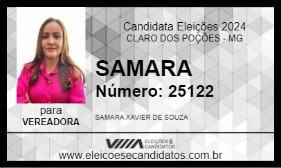 Candidato SAMARA 2024 - CLARO DOS POÇÕES - Eleições