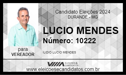 Candidato LUCIO MENDES 2024 - DURANDÉ - Eleições